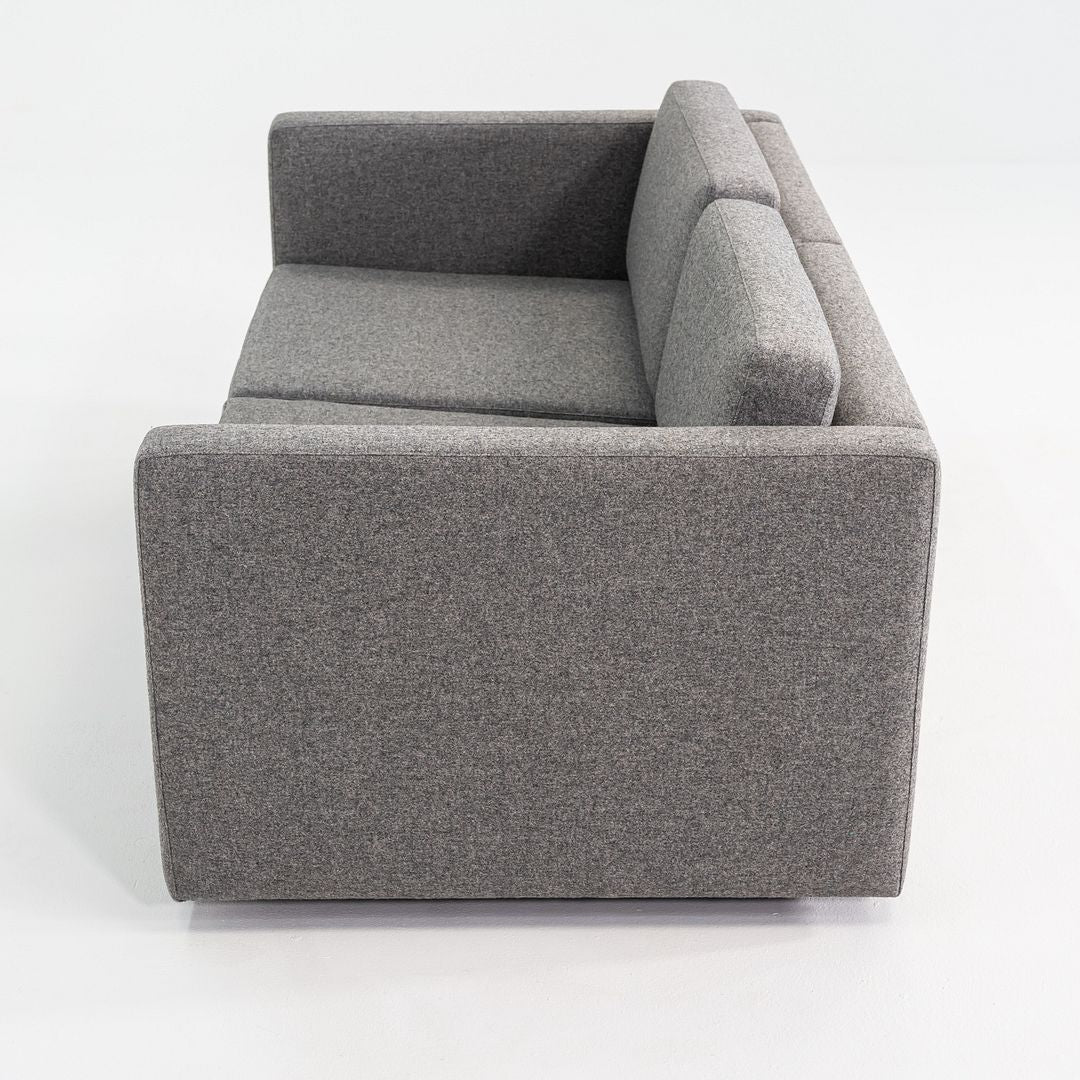1980s Charles Pfister Knoll Loveseat / Two Seat Sofa Upholstered in Grey Fabric