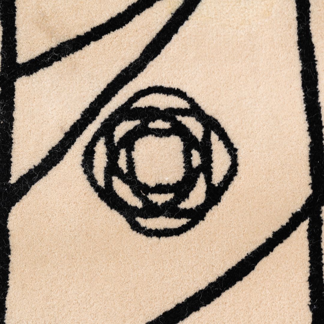 2000s DellaRobbia Studio DR Nest Wool Area Rug 12x12 feet in Warm Wood Tones