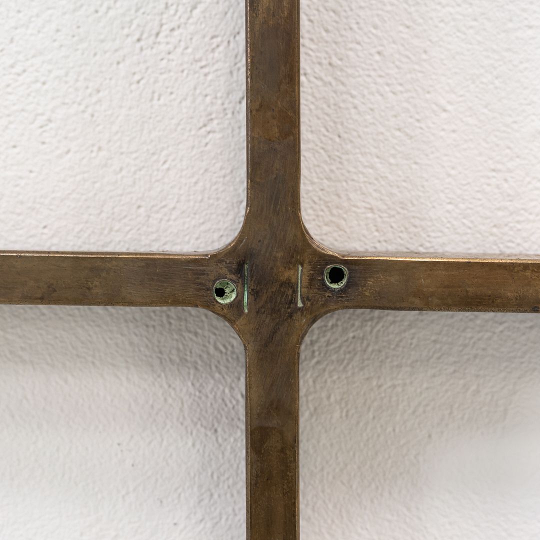 1960s Mies van der Rohe Barcelona Coffee Table with Bronze Base and Glass Top