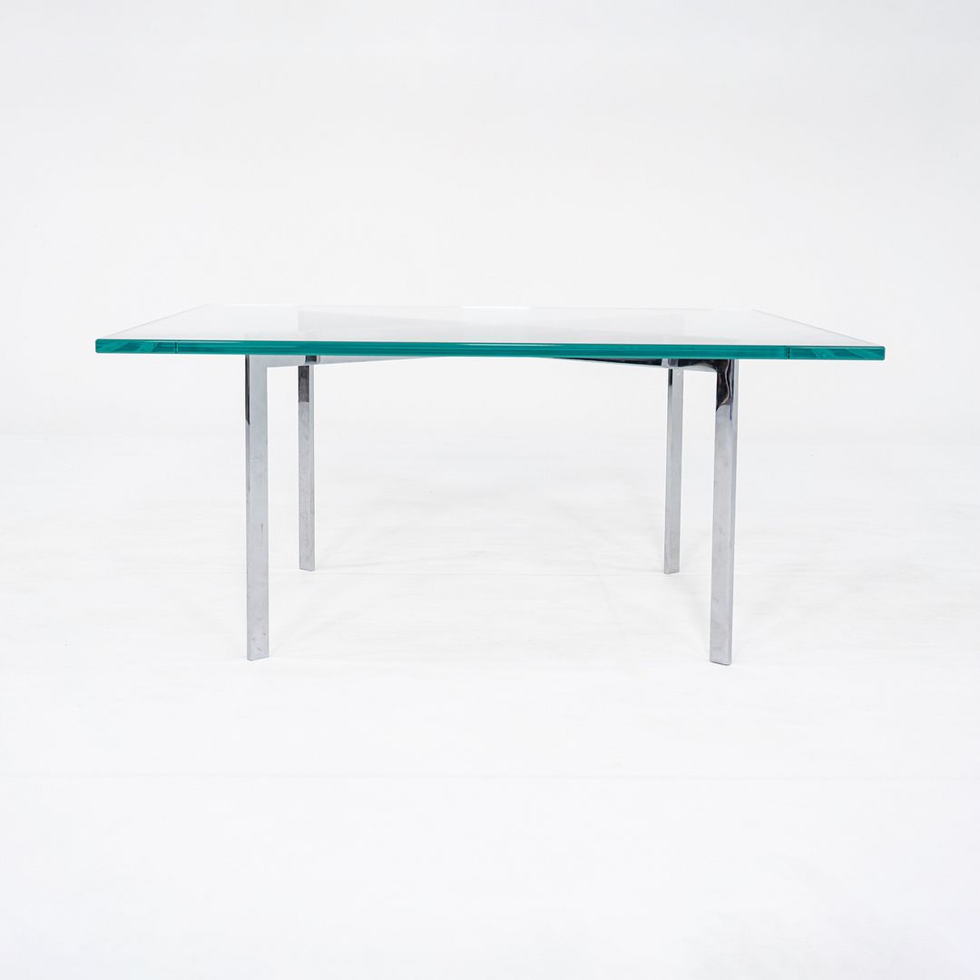 2000s Mies van der Rohe for Knoll Barcelona Coffee Table Chromed Steel and Glass