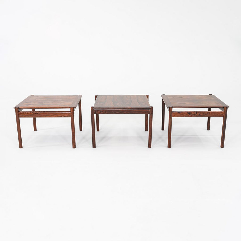 1960s Sven Ivar Dysthe for Dokka Mobler Rosewood Side / End Table 3x Available