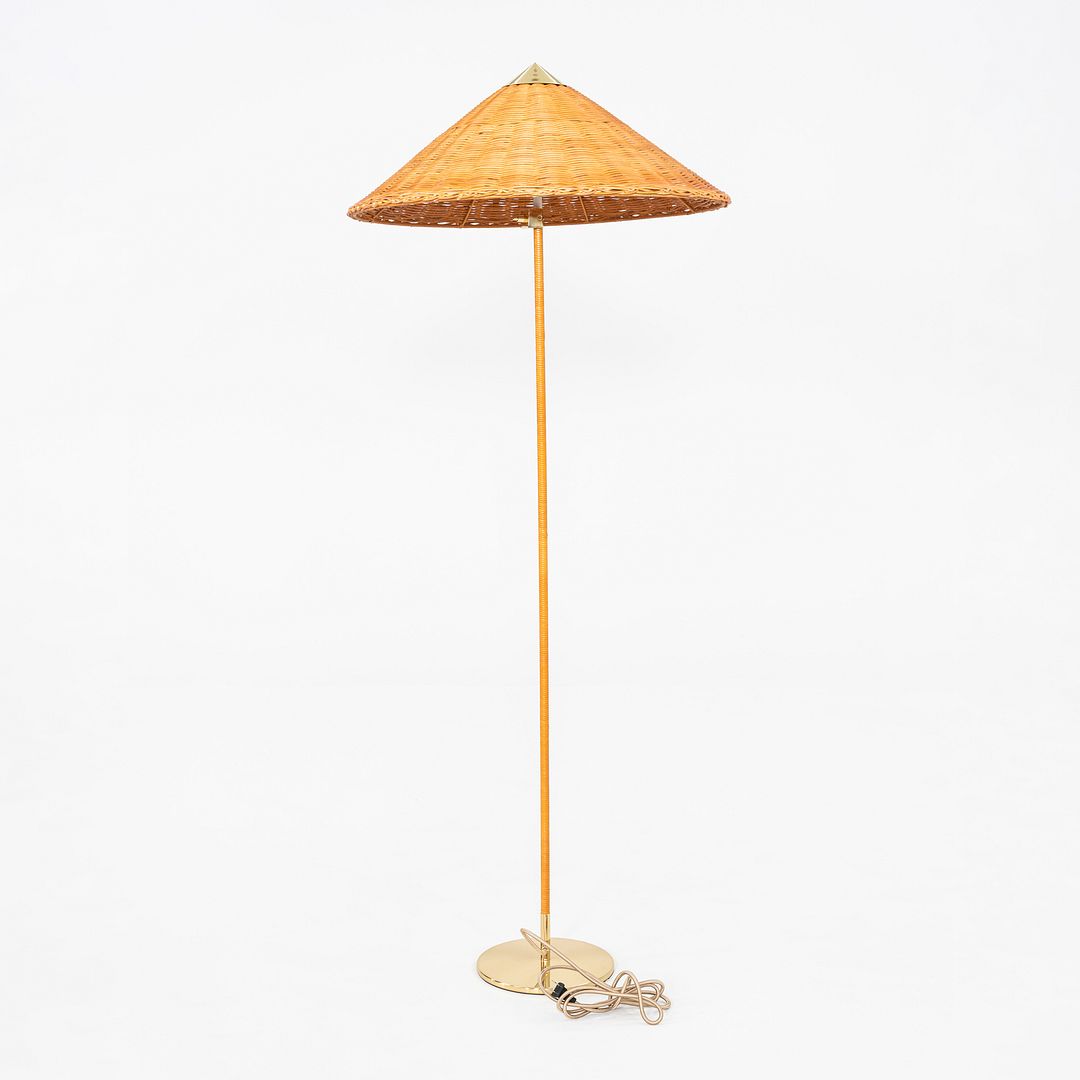 2024 Paavo Tynell for GUBI 9602 Floor Lamp "Chinese Hat" Wicker Shade 3x Avail