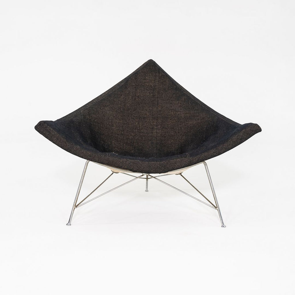 1950s George Nelson for Herman Miller Coconut Lounge Chair with Black Fabric