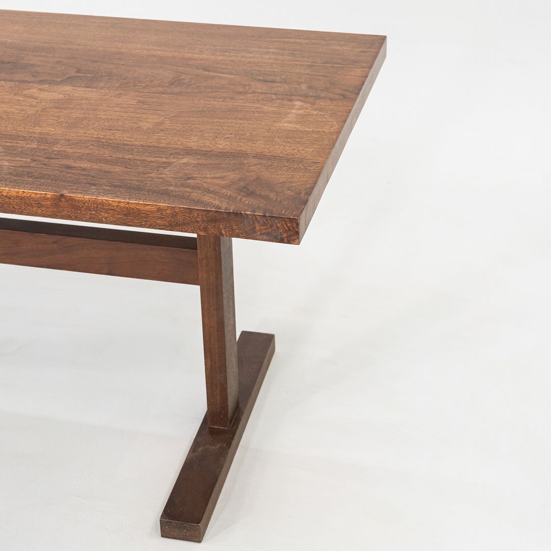 2010s Tyler Hays for BDDW Dining Table w/ Trestle Base in American Black Walnut