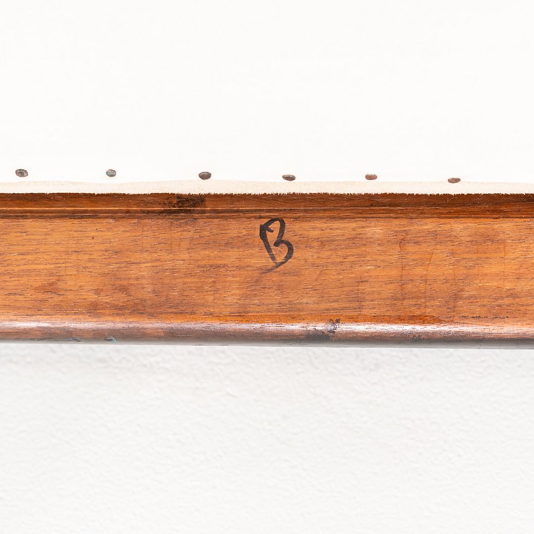 C. 1950s Pair of Jens Risom Design Upholstered Lounge Armchairs w/ Mahogany Legs