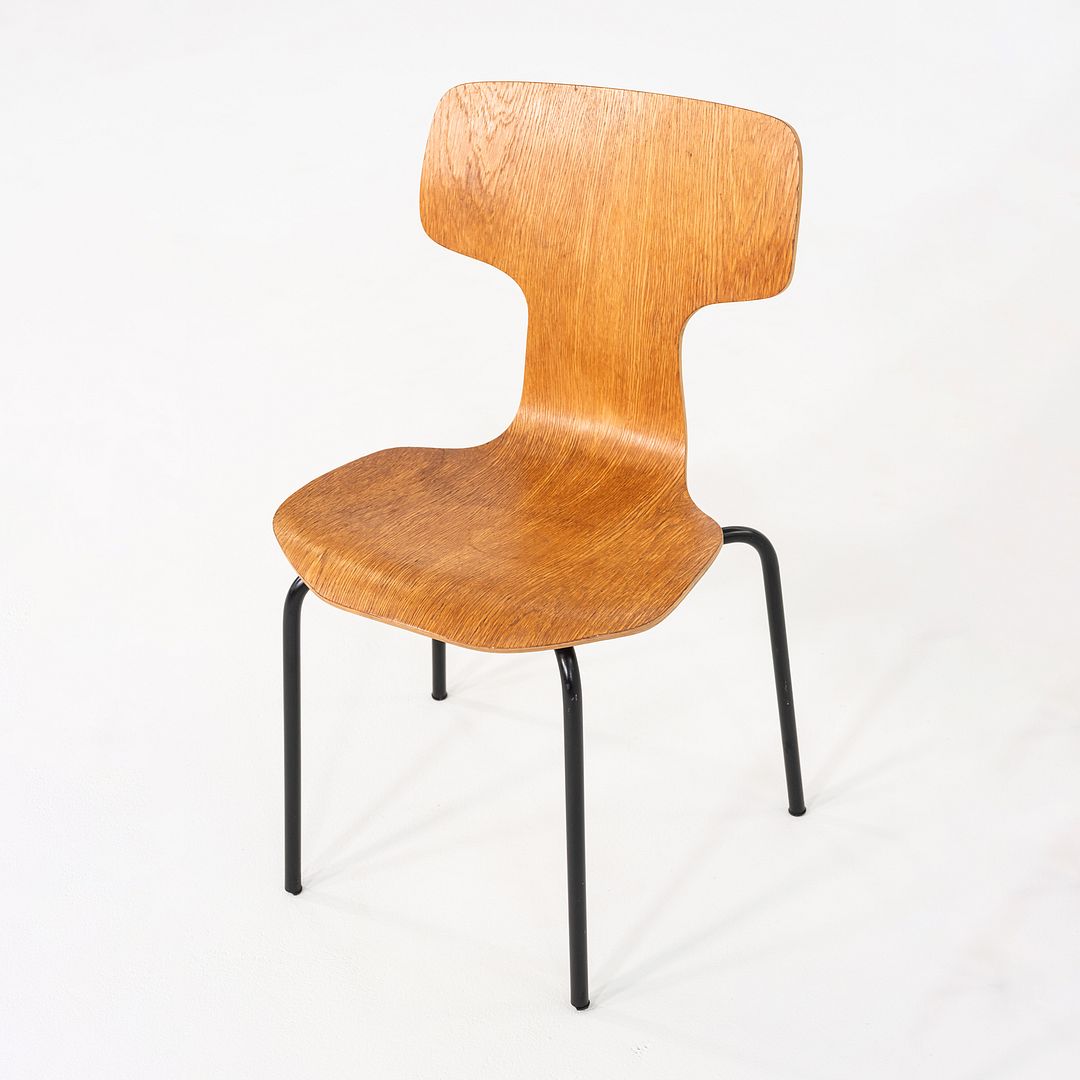 1976 Set of Three Arne Jacobsen Fritz Hansen 3123 Children's Chairs in Veneer