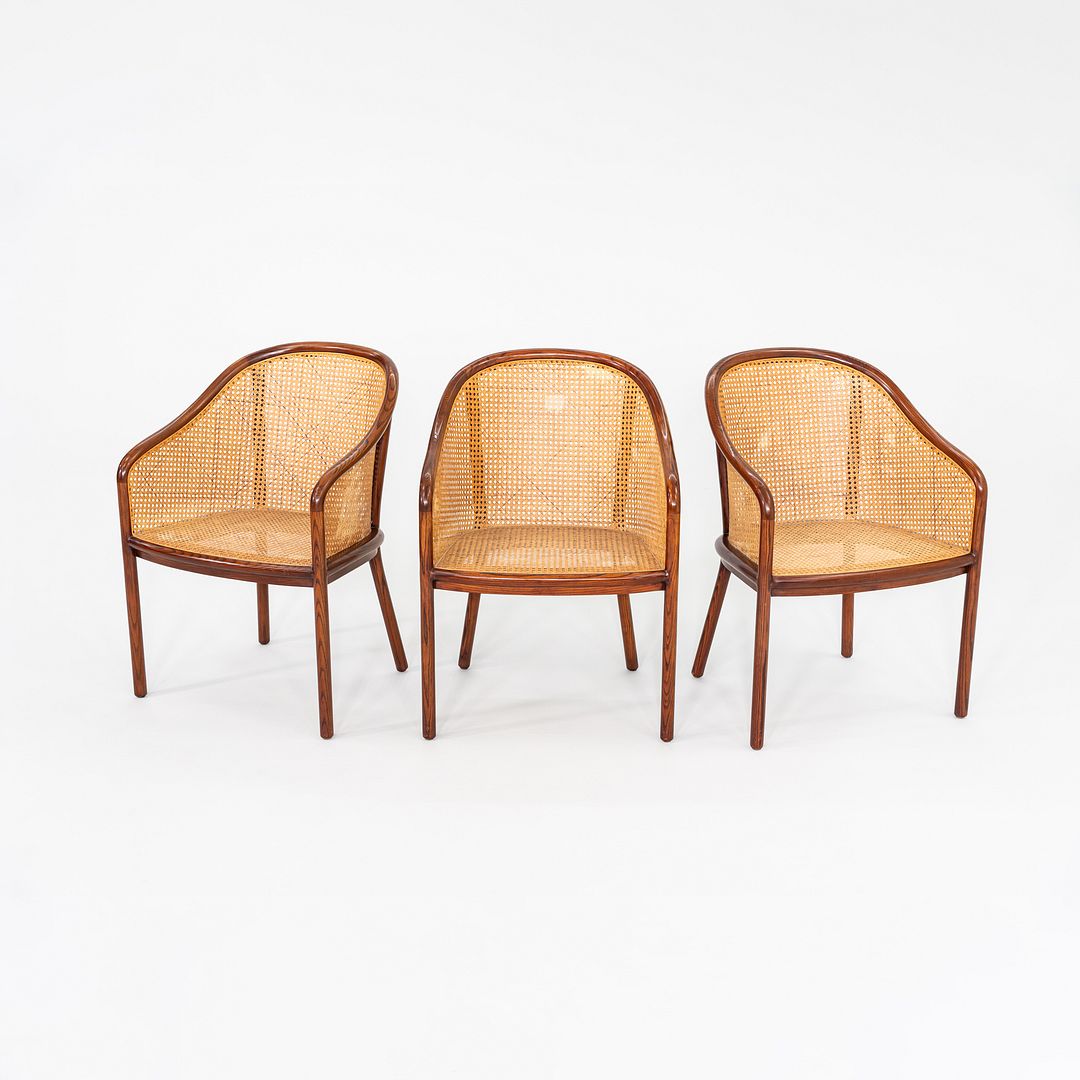 SOLD 1980s Ward Bennett for Brickel Associates Bankers Chair in Dark Oil Ash 3x Avail