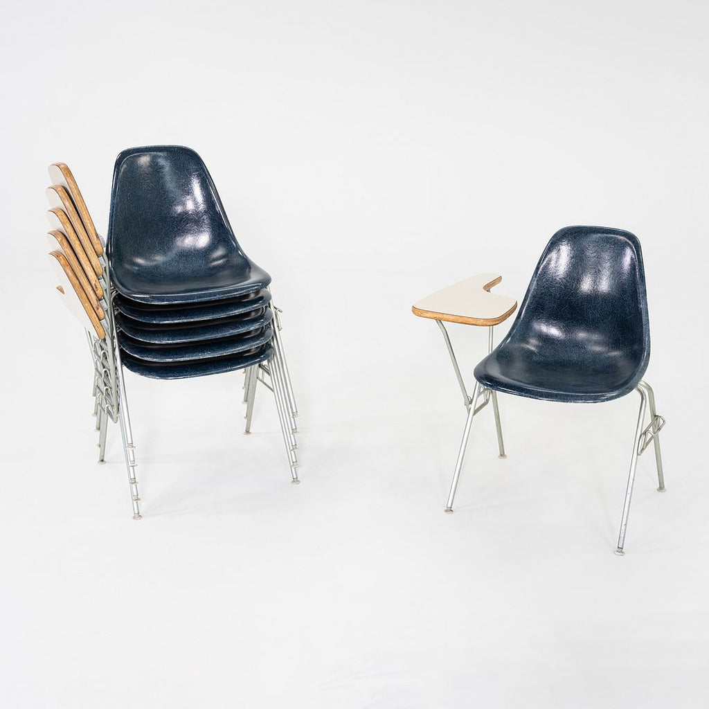 1970s Herman Miller Eames Molded Fiberglass Side Chair Navy Blue 24x Available