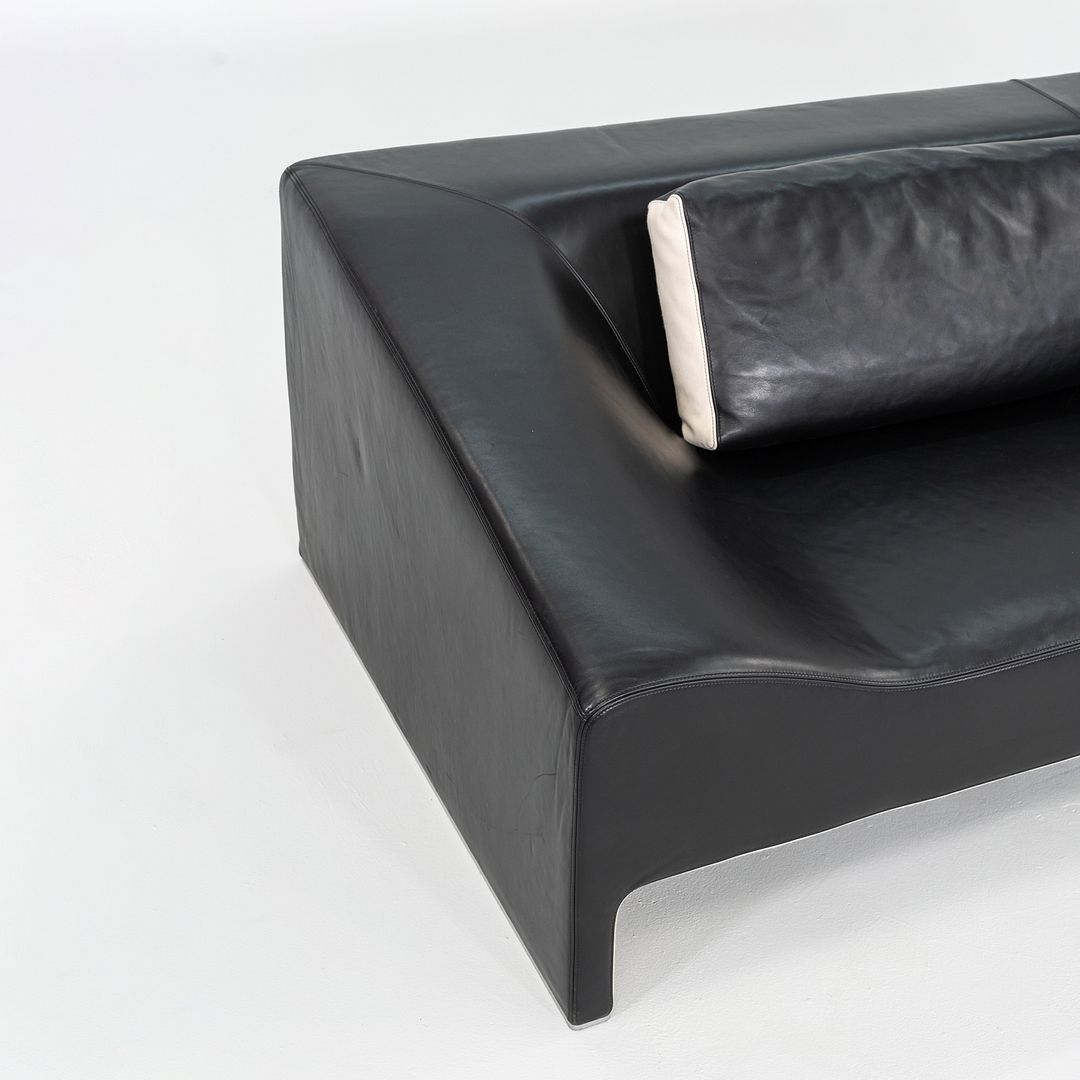 2000s Patricia Urquiola for Moroso Malmo Sofa Upholstered in Black Leather