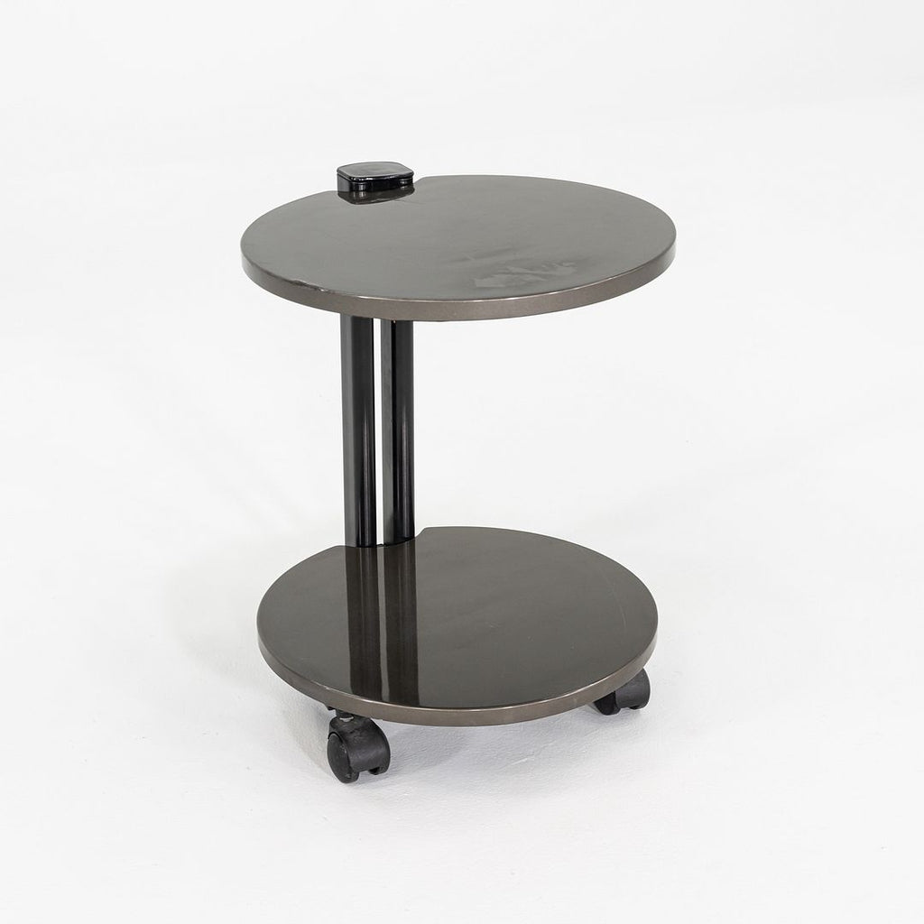 1980s Pace Collection Grey Lacquered Occasional Side / End Table on Casters