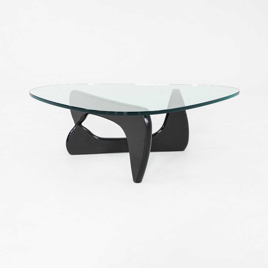 SOLD C. 2007 Isamu Noguchi for Herman Miller Coffee Table in Black with Glass Top
