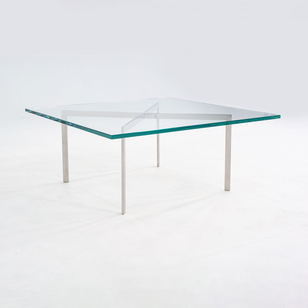 2000s Mies van der Rohe for Knoll Barcelona Coffee Table Stainless Steel & Glass