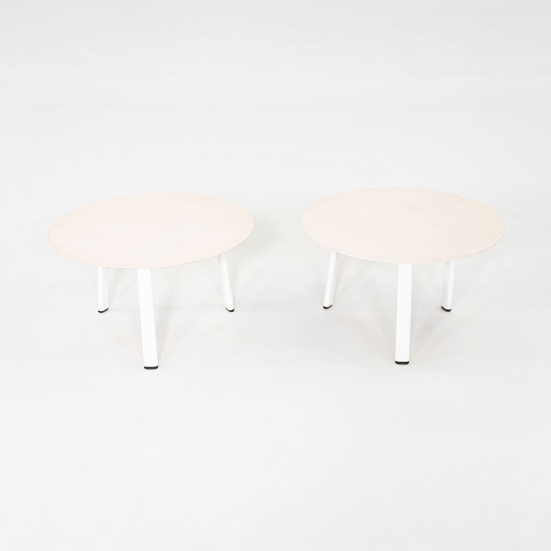 2015 Pair of Allermuir Sunda 2 White Steel Side / End Tables by Allermuir Design