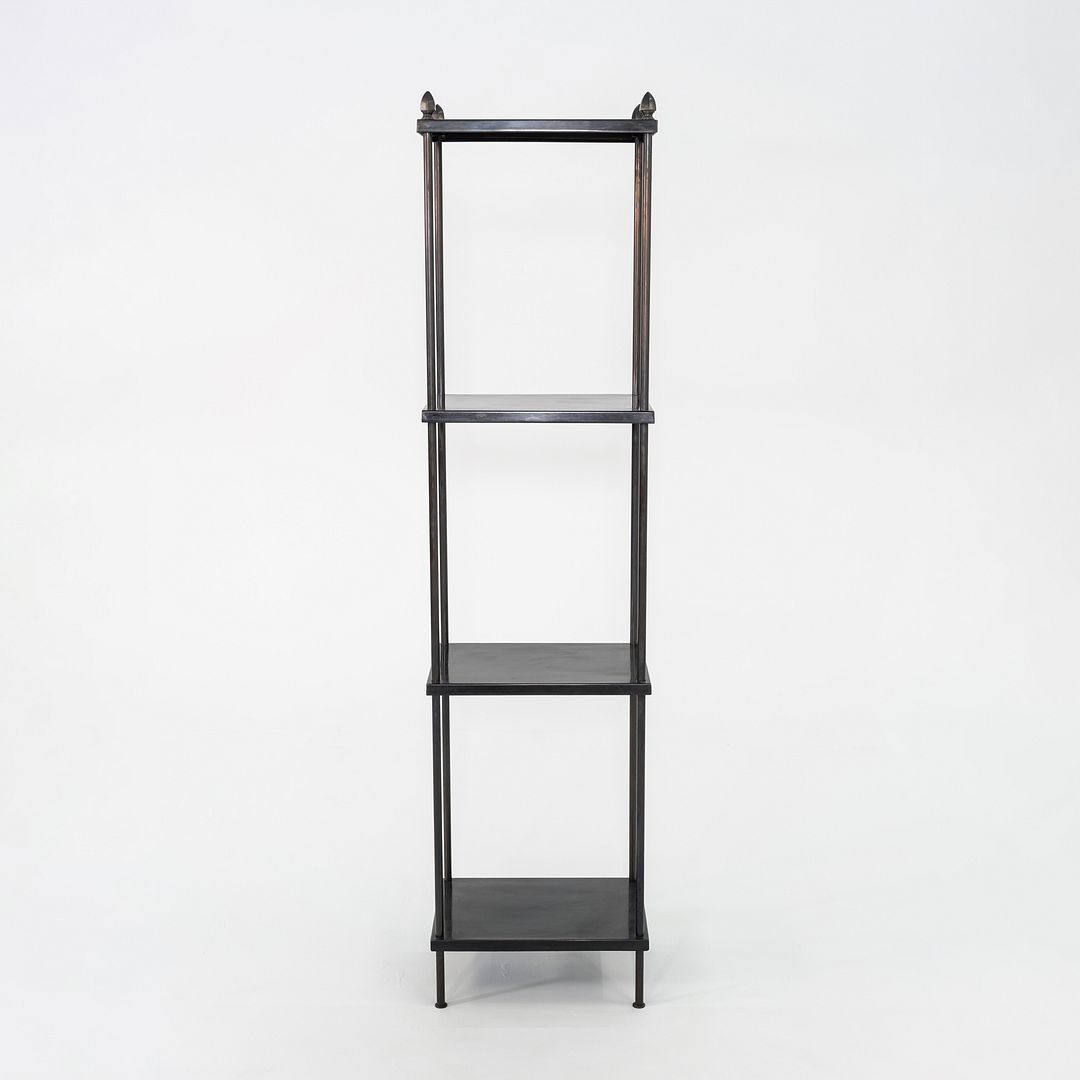 WYETH Regency-Style Antique Etagere Crafted in Zinc-Coated Galvanized Steel
