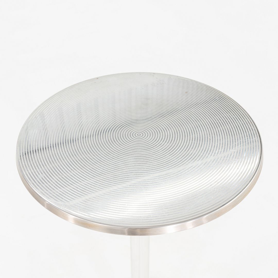 2000s Jorge Pensi for Knoll & AMAT3 High Top Dining / Cafe / Bar Table in Aluminum 24" 3x Available