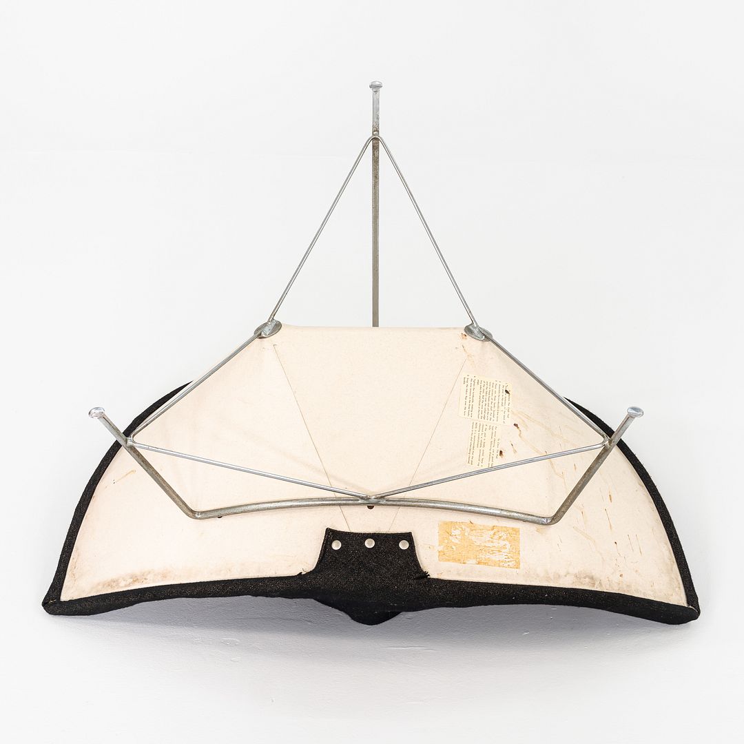 1950s George Nelson for Herman Miller Coconut Lounge Chair with Black Fabric