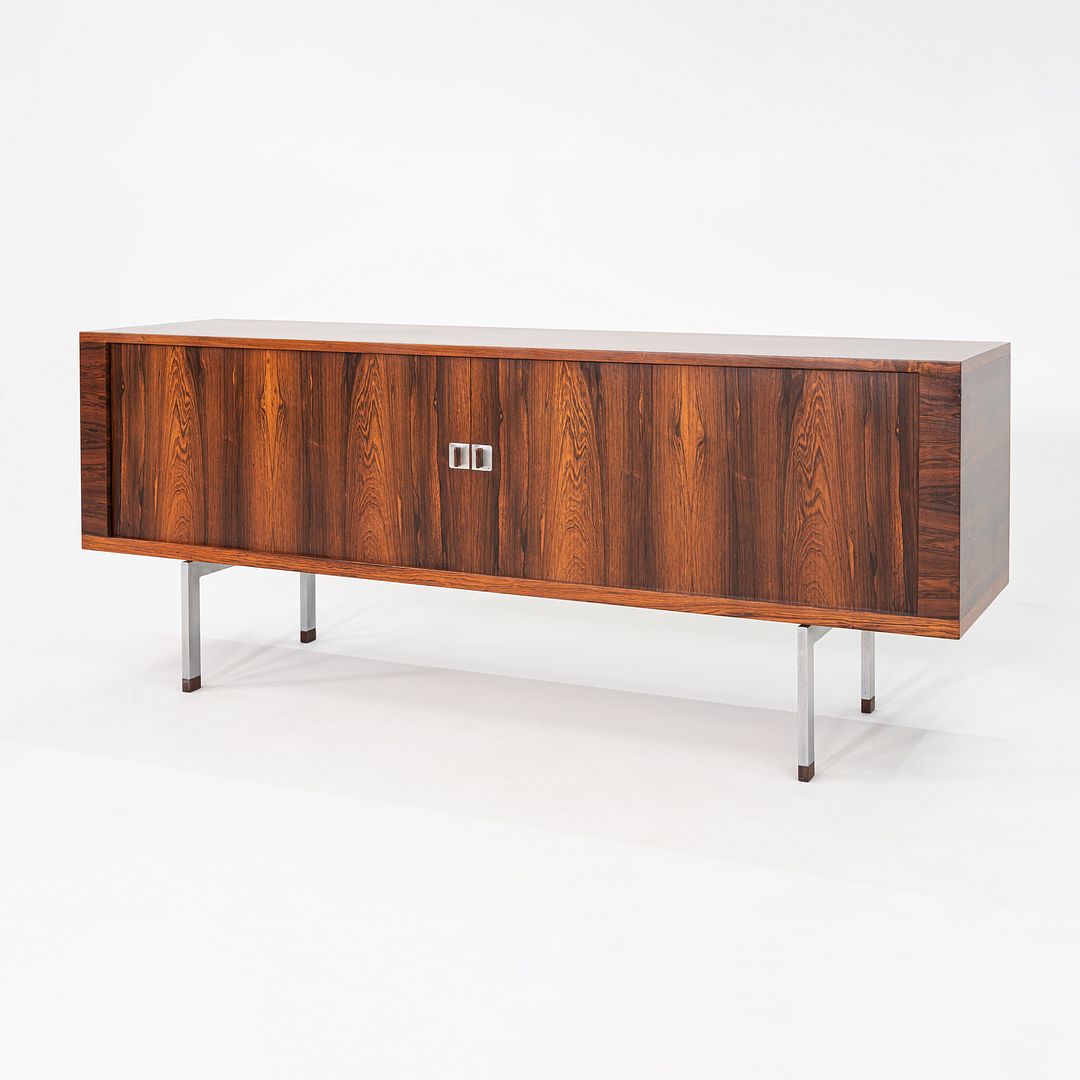 1960s Hans Wegner for RY Mobler President Tambour Credenza Rosewood, Refinished