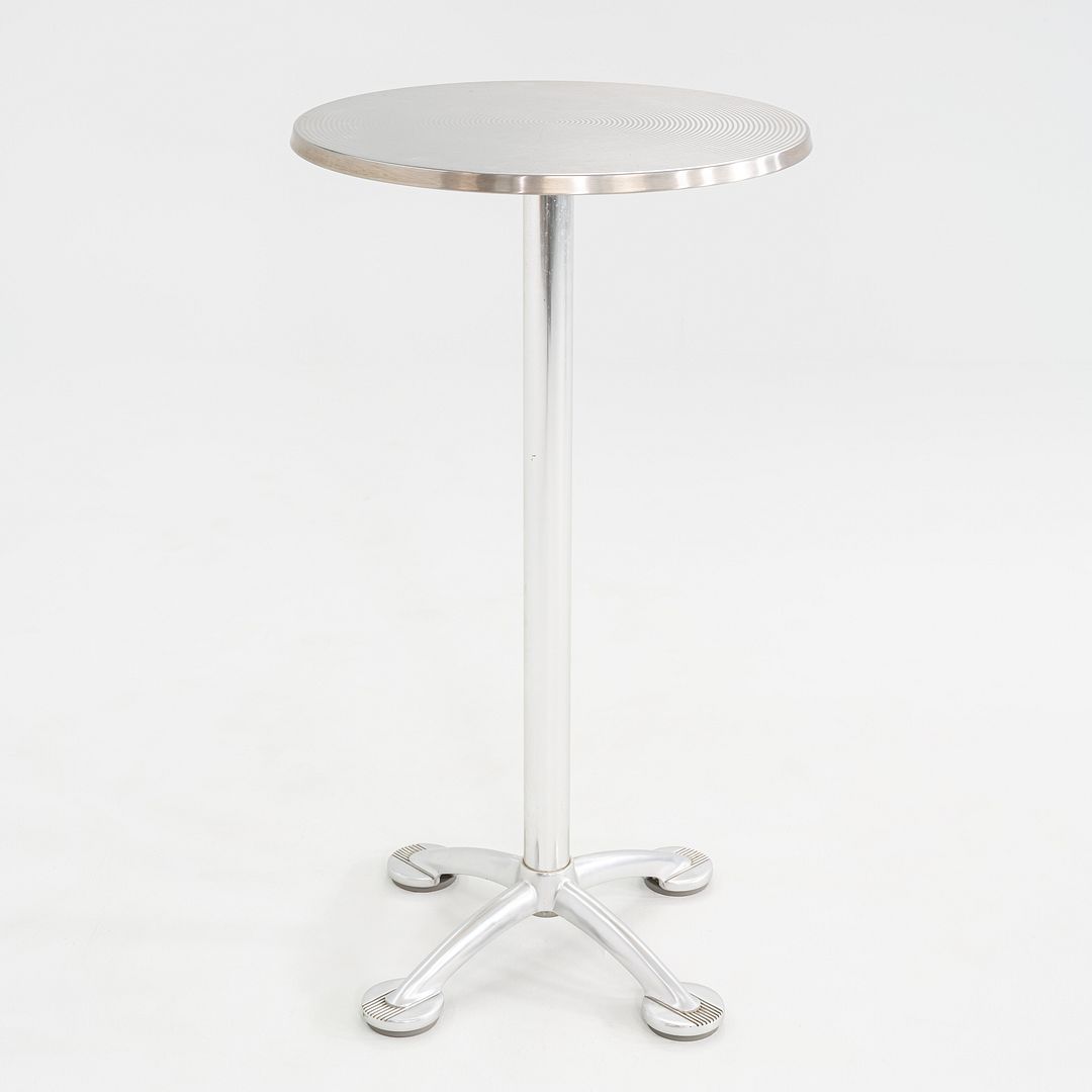 2000s Jorge Pensi for Knoll & AMAT3 High Top Dining / Cafe / Bar Table in Aluminum 24" 3x Available