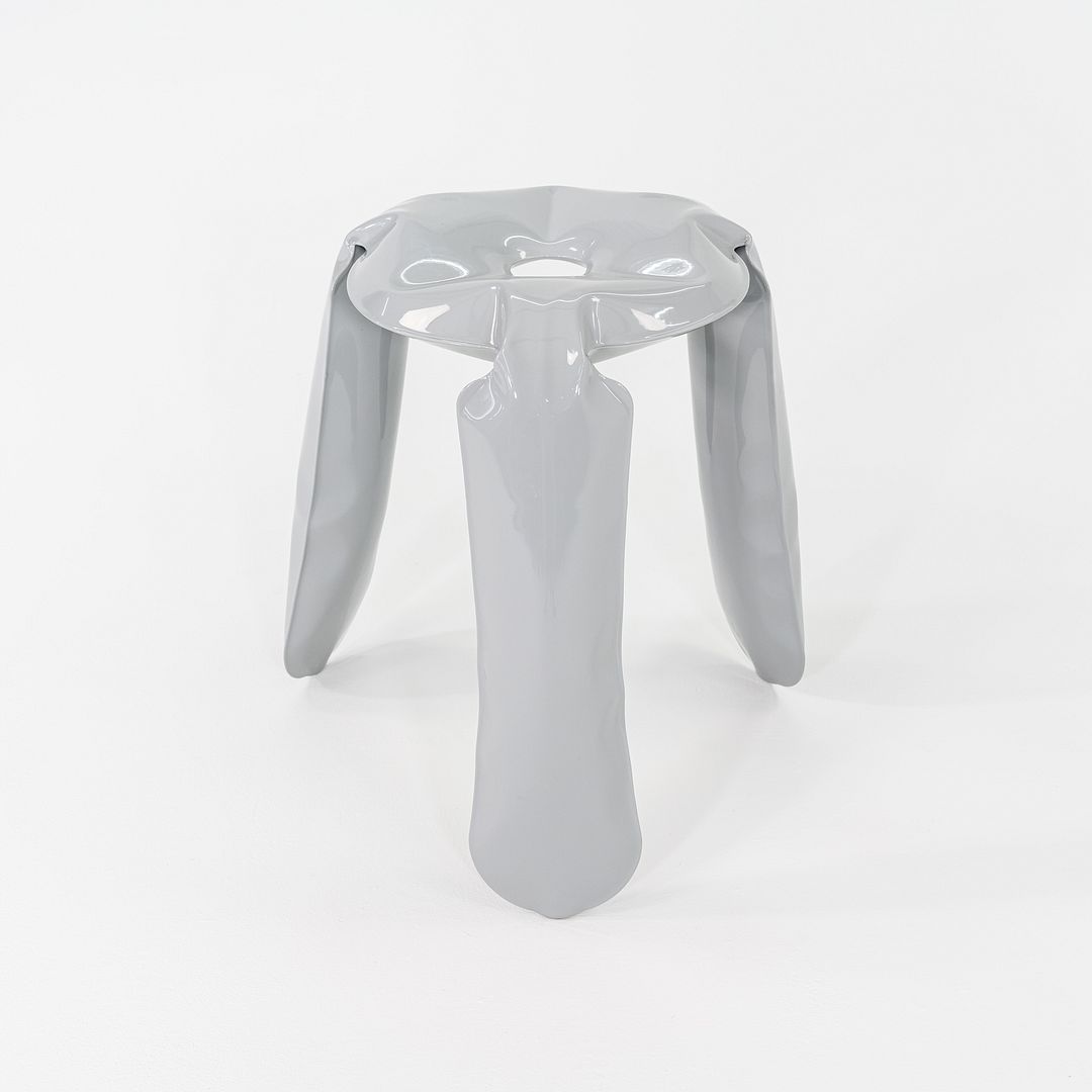 2020s Oskar Zieta for Zieta Plopp Low Stool Steel w/ Grey Finish 9x Available