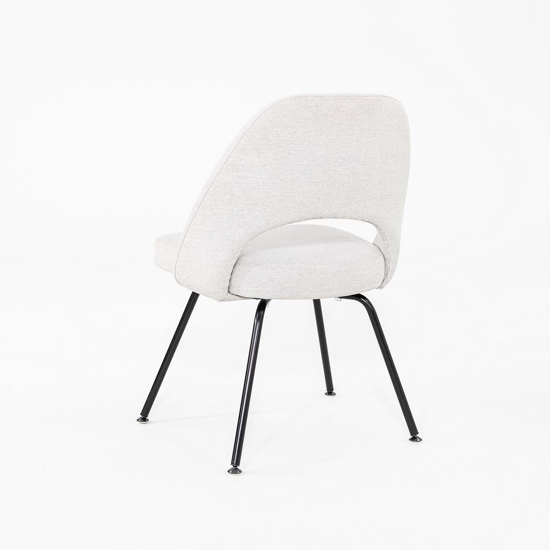 2020s Eero Saarinen for Knoll Executive Dining / Side Chair in Light Grey Fabric