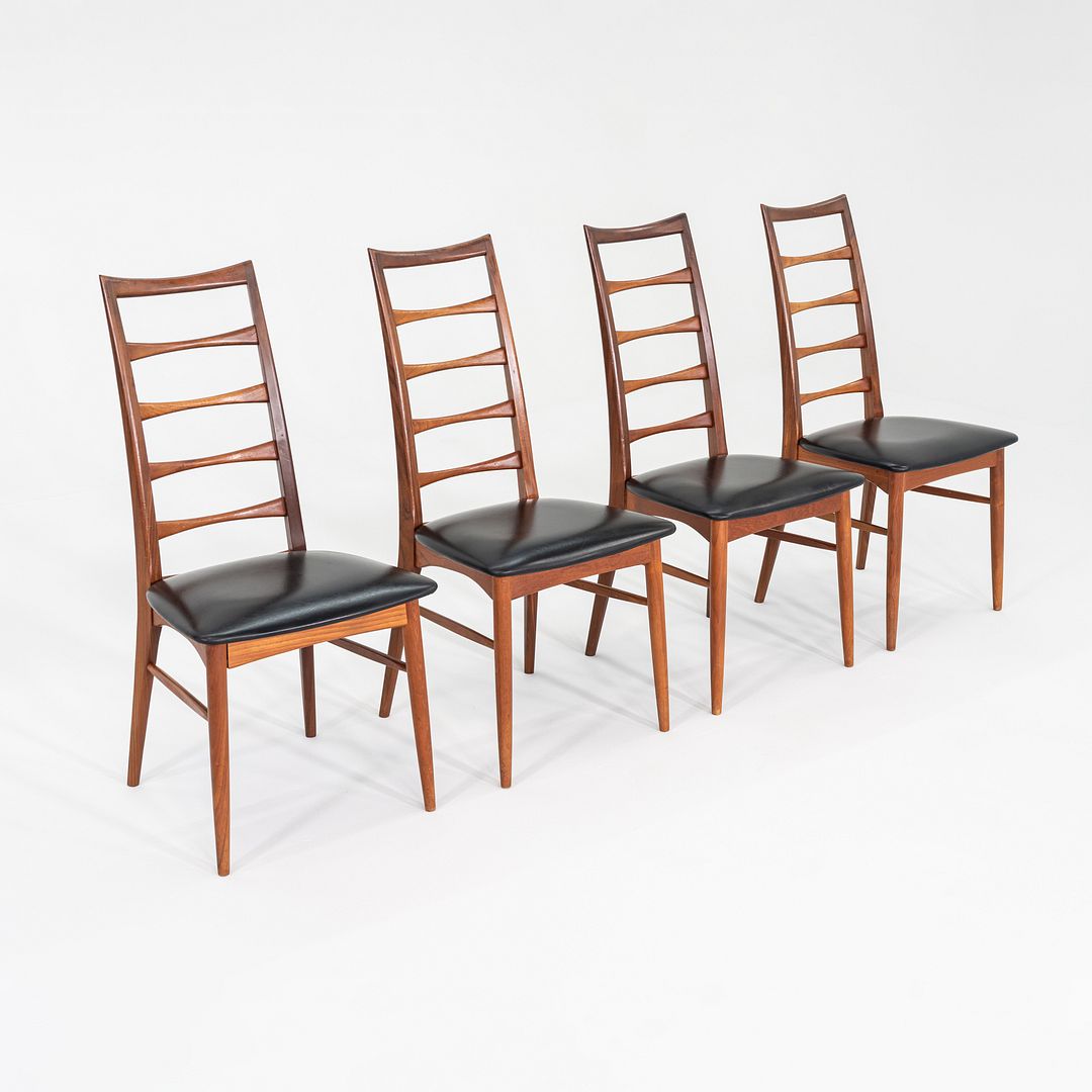 1960s Set of Four Danish Lis Dining Chairs Niels Koefoed for Koefoeds Hornslet
