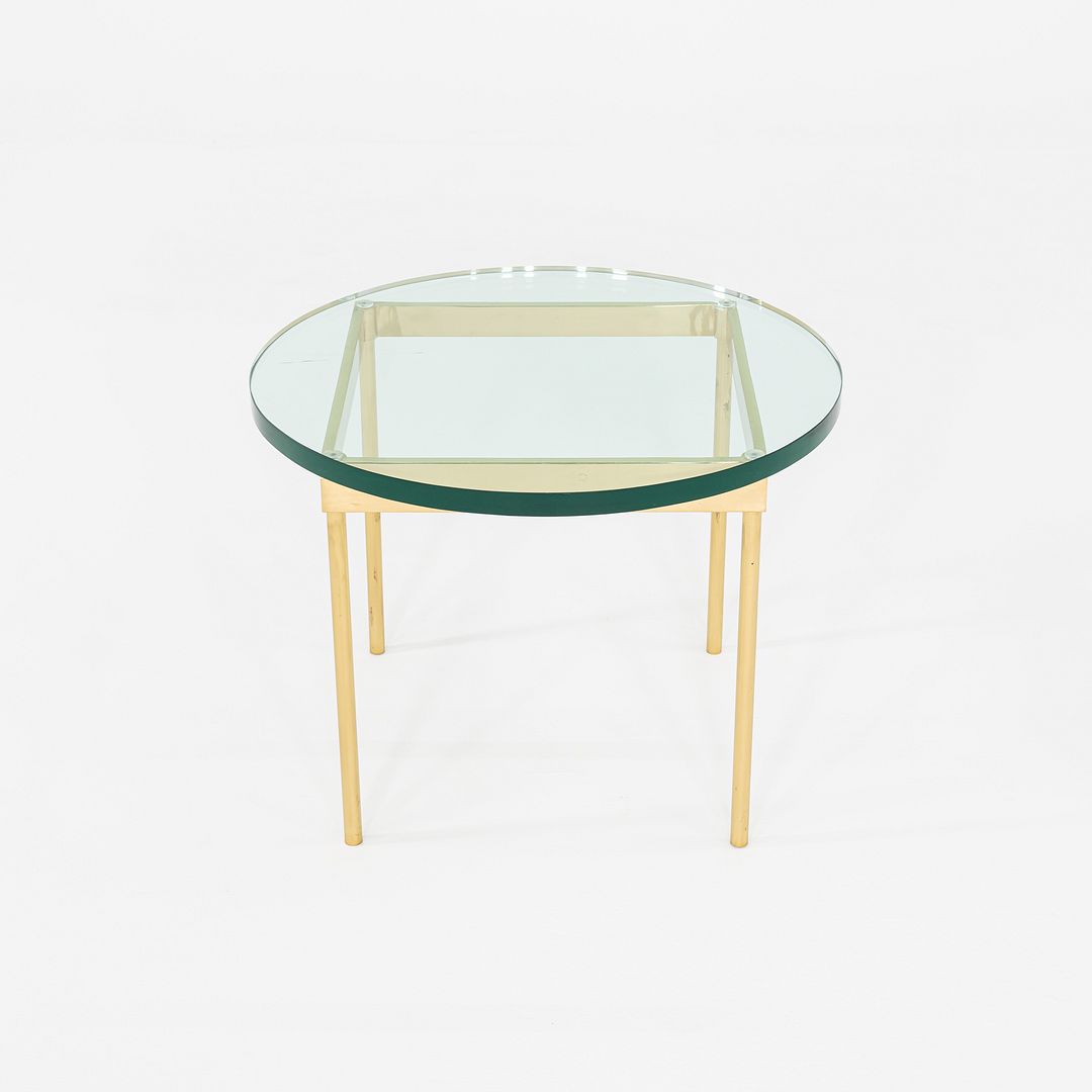 1970s Pair of Bronze and Glass Side Tables Attributed to Ward Bennett 24 inch