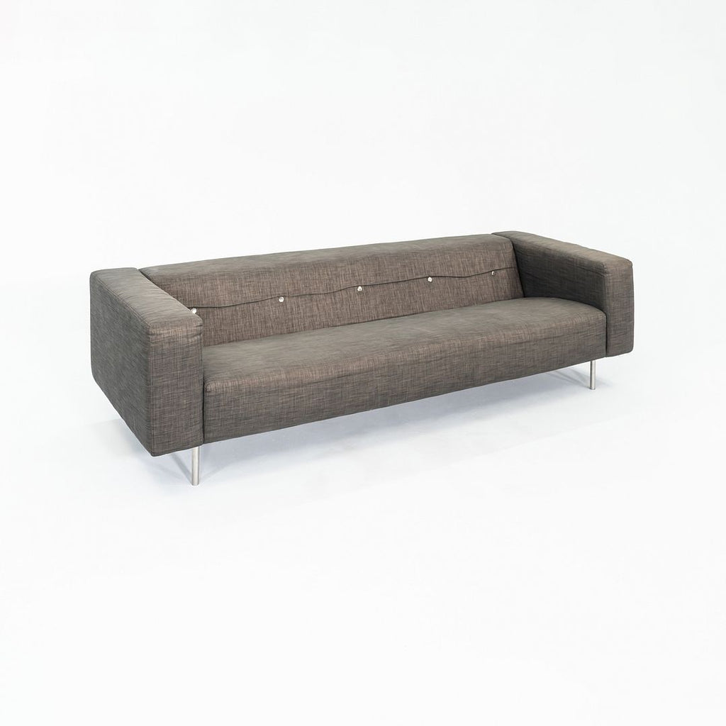 2000s Marcel Wanders for MOOOI Bottoni Three Seat Sofa in Grey Fabric