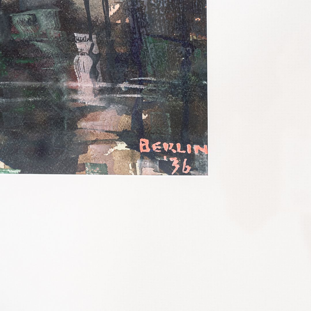 1936 Painting of Berlin by Gordon Bunshaft of Skidmore Owings and Merrill (SOM)