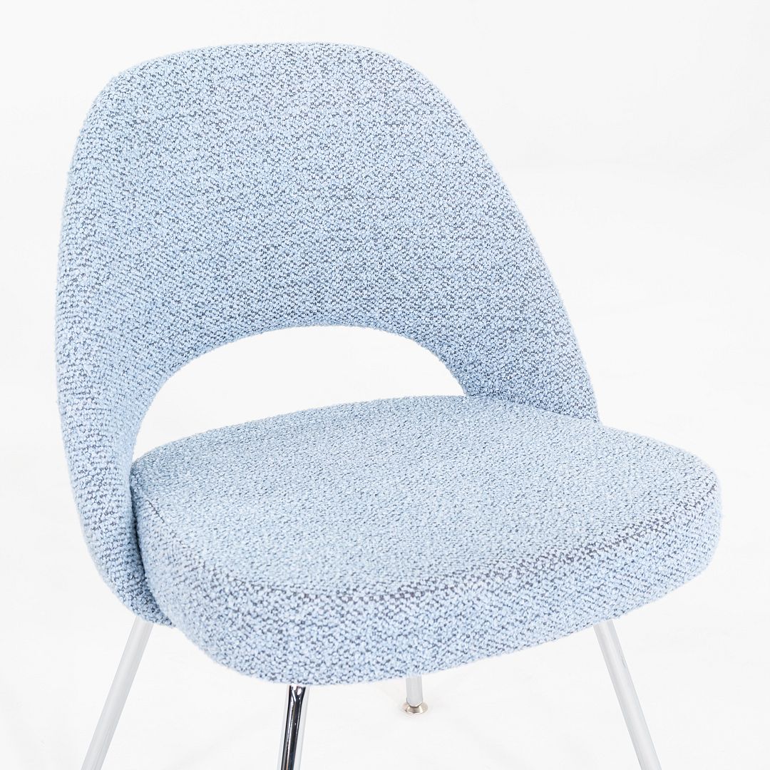 2021 Eero Saarinen for Knoll Executive Side / Dining Chair with Blue Upholstery