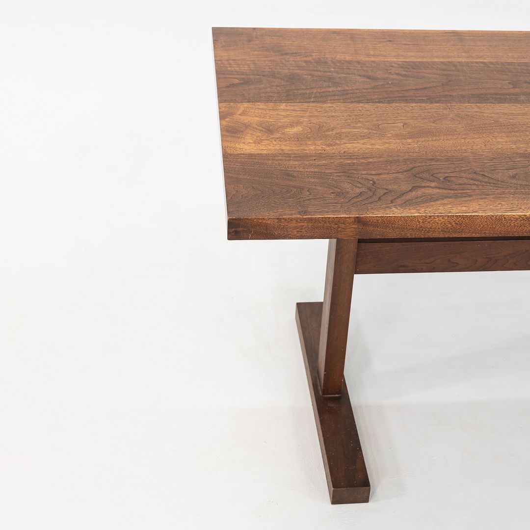 2010s Tyler Hays for BDDW Dining Table w/ Trestle Base in American Black Walnut