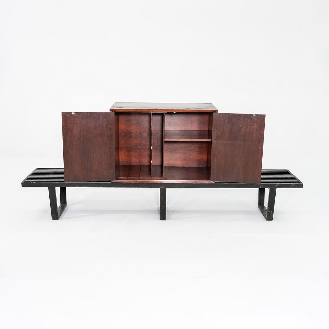 1950s George Nelson Basic Cabinet Series Cabinet in Walnut 34 x 24 x 18 inches