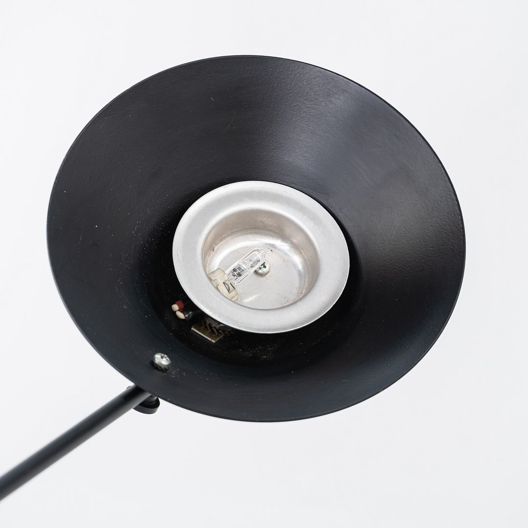 1980s Artemide Sidecar of Italy Memphis Table Lamp in Black Metal & Plastic