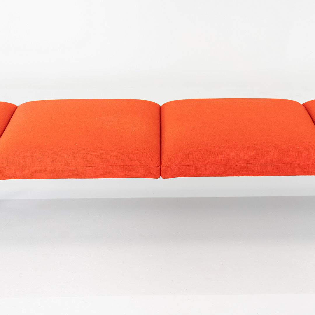 2020s Ichiro Iwasaki for Arper Four Seat Kiik Bench Upholstered in Orange Fabric
