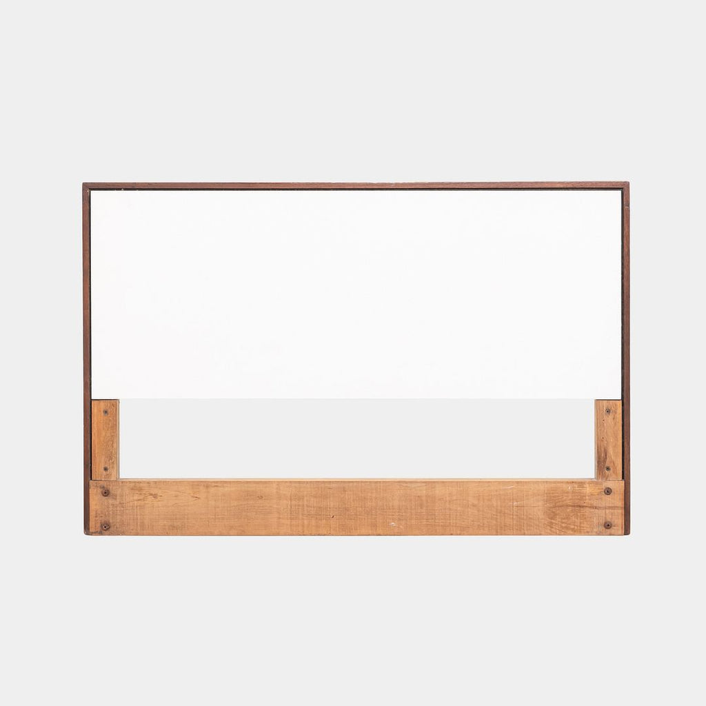 1960s Florence Knoll Twin Size Headboard Walnut w/ White Laminate, Model 740WP