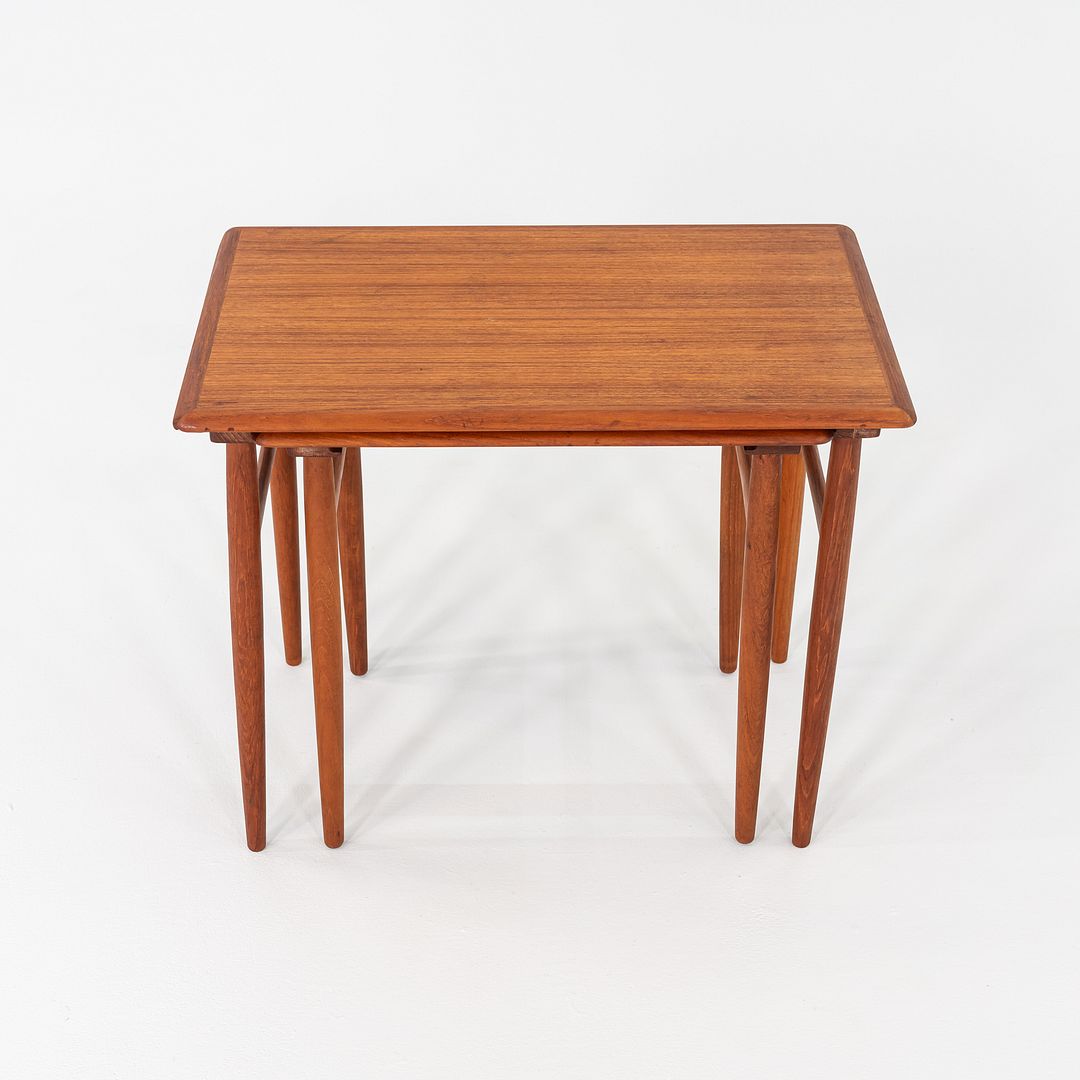 1960s Pair of Danish Nesting Tables by Kai Kristiansen for Vildbjerg Mobelfabrik