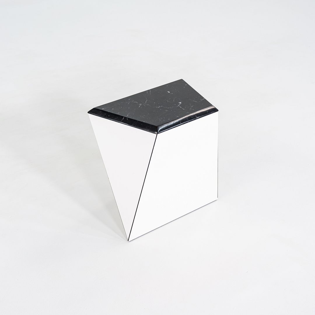2022 David Adjaye for Knoll Washington Prism Side Table in White / Black Marble