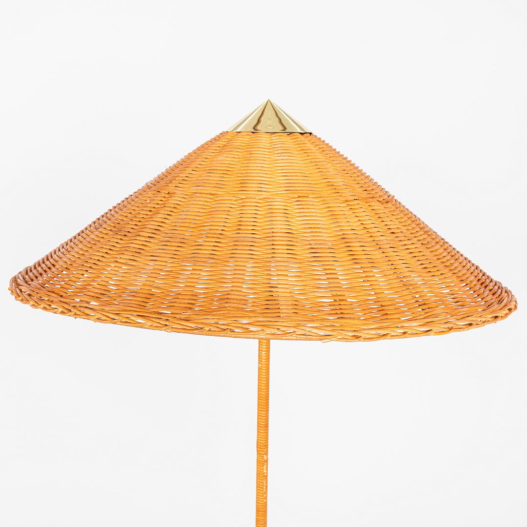 2024 Paavo Tynell for GUBI 9602 Floor Lamp "Chinese Hat" Wicker Shade 3x Avail