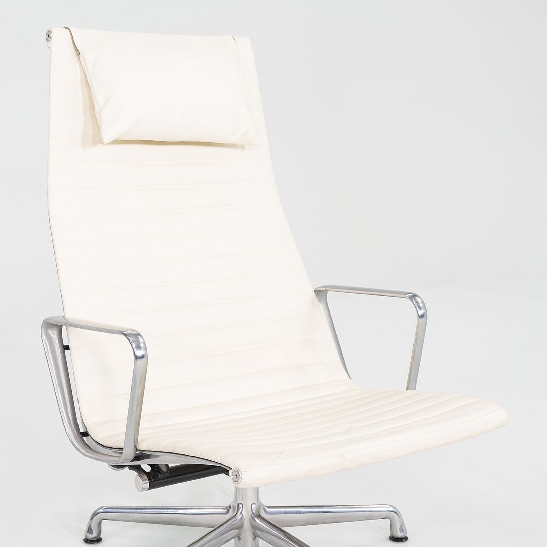 SOLD 2009 Herman Miller Eames Aluminum Group Lounge Chair with 2101 Ivory Leather