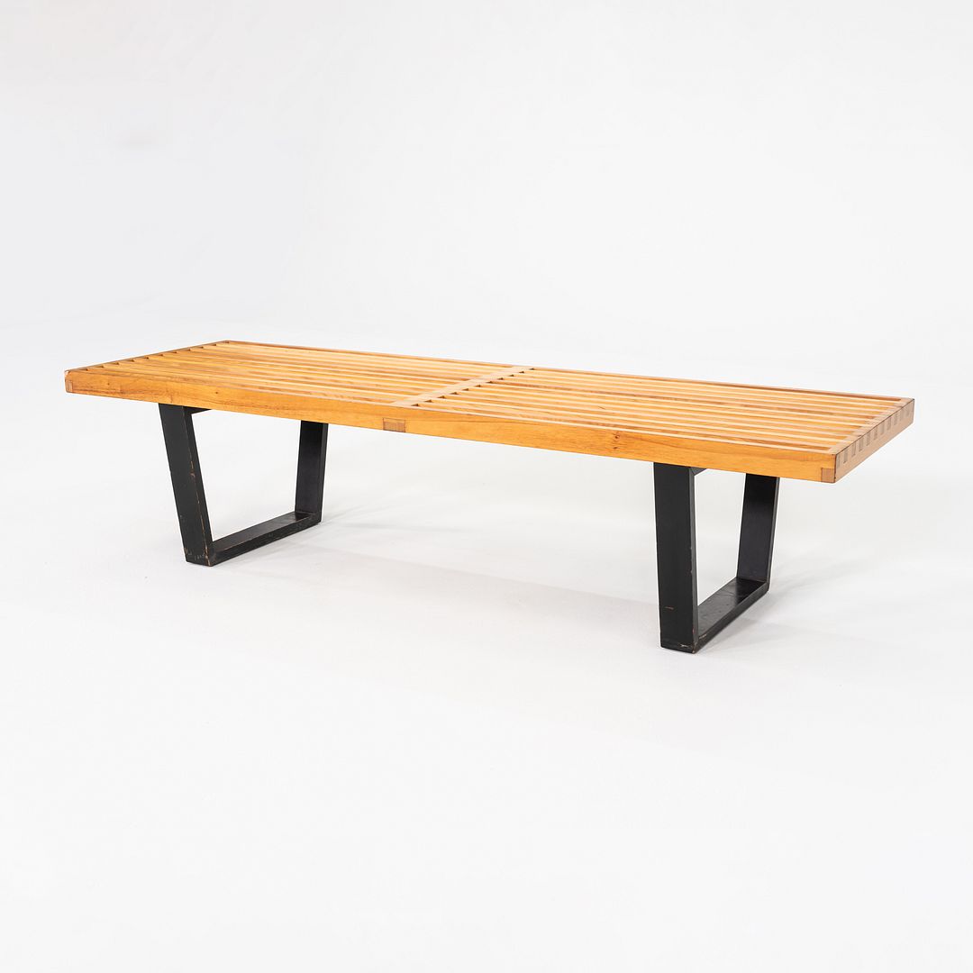 1950s George Nelson for Herman Miller Slatted Bench in Maple 56" Model 4992