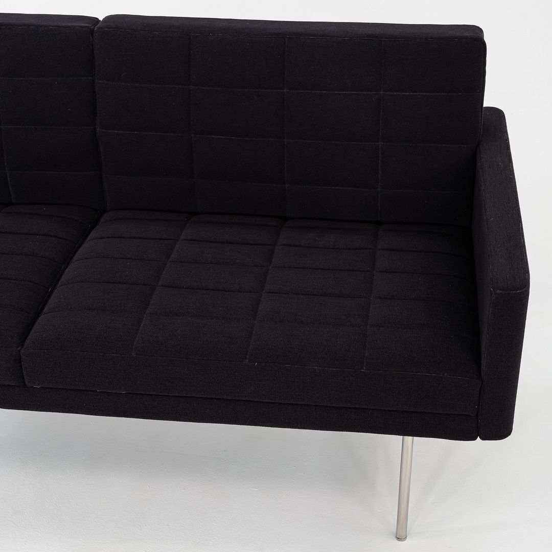2016 BassamFellows for Geiger Tuxedo Component Lounge Settee Sofa Black Fabric