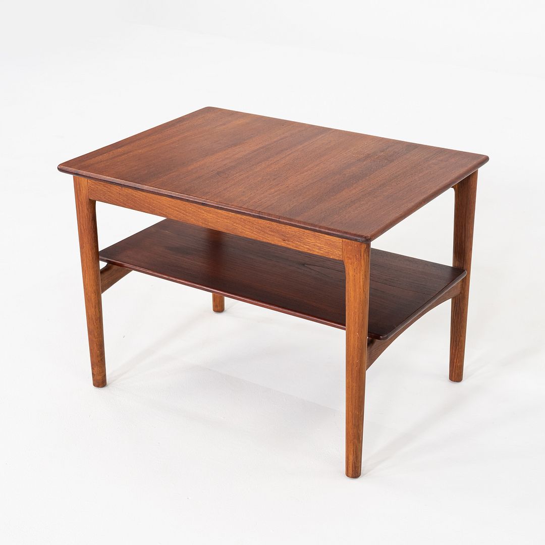 SOLD C. 1959 Hans Wegner for Johannes Hansen Teak & Oak End/Side Table 21 x 29 Inches