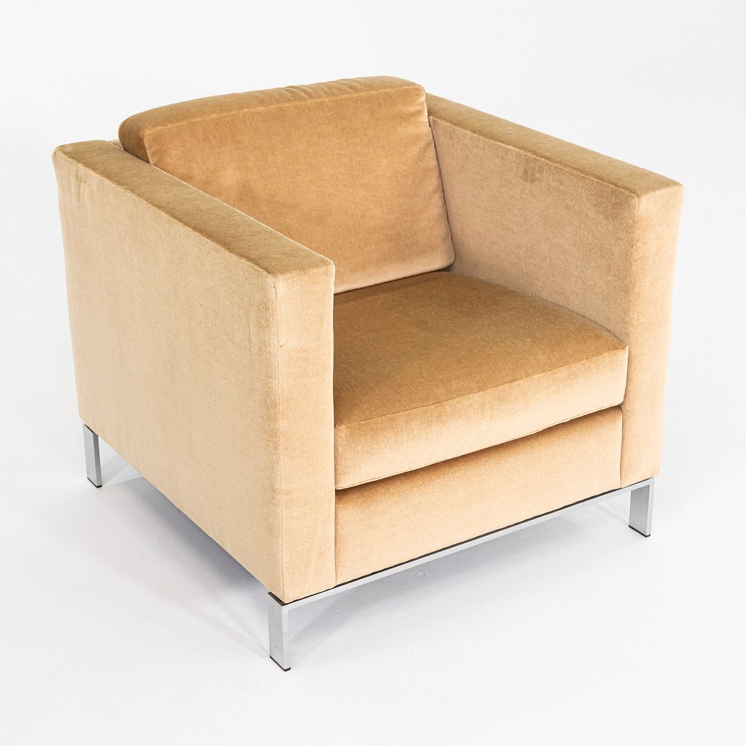 2010s Lord Norman Foster for Walter Knoll Model 500 Arm Lounge Chair Tan Fabric