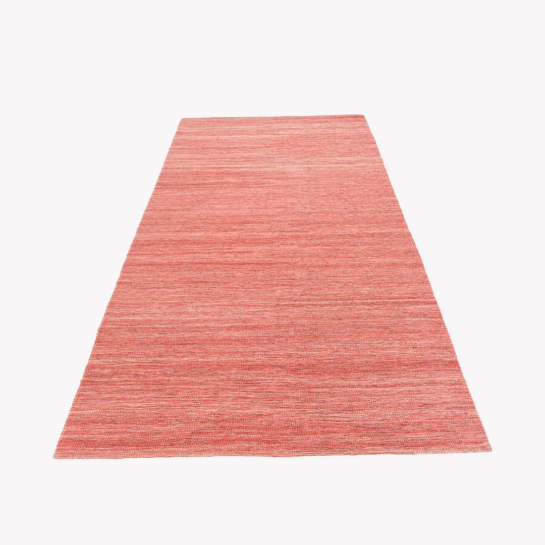 2003 Michaelian & Kohlberg KCast Red Hand Knotted Wool Rug from Genzyme 4x10ft