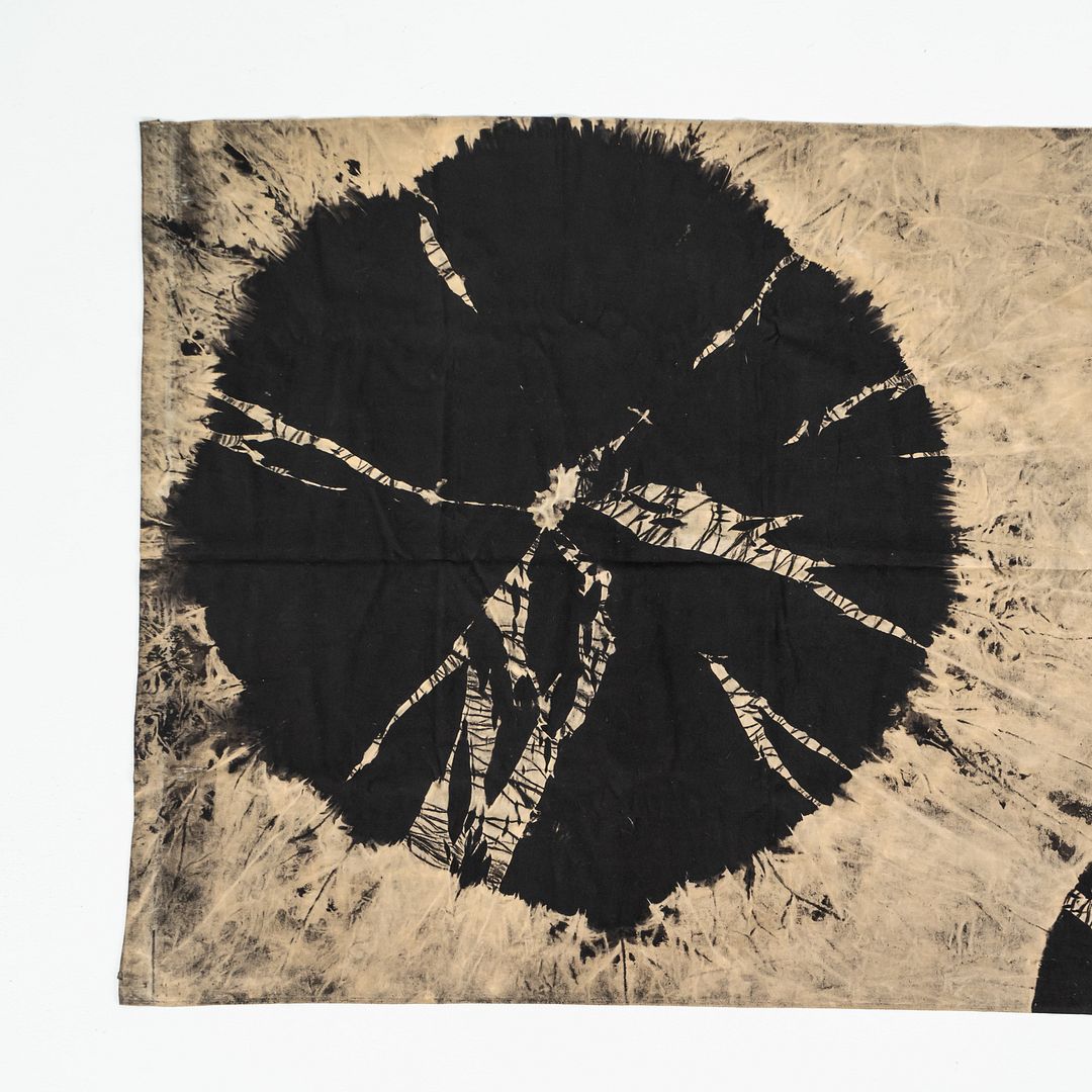 SOLD 1950s Shibori Block Print Fabric Attributed to Laverne Originals by Laverne's