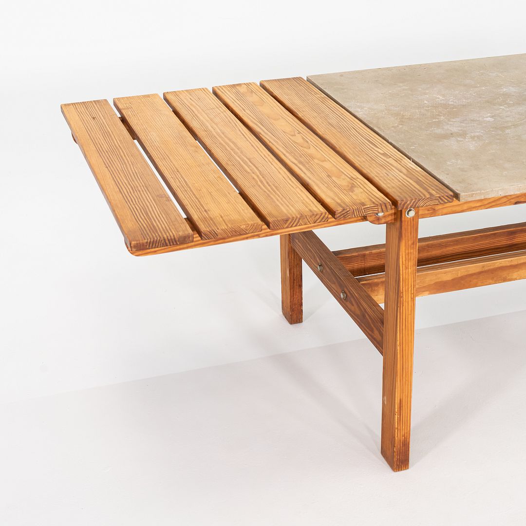 1970s Peter Ole Schionning N. Eilersen Dining Table Oregon Pine & Fiber Concrete