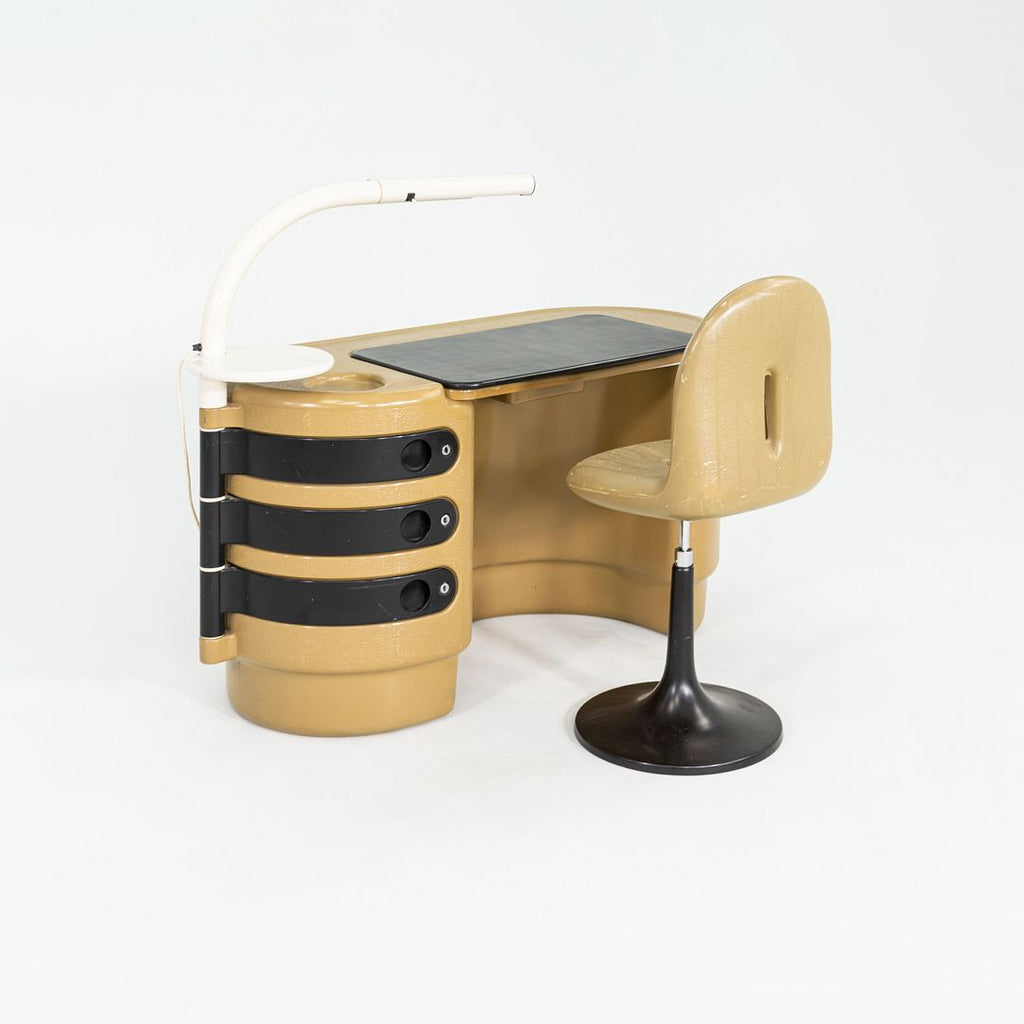 1970s Ernest H. Igl for Bayer AG 'Hadi' Space Age Writing Desk and Side Chair