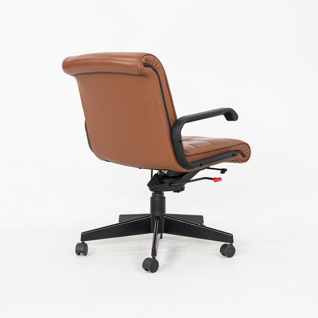 2005 Richard Sapper for Knoll Management Desk Chairs in Dark Cognac Leather 16x Available