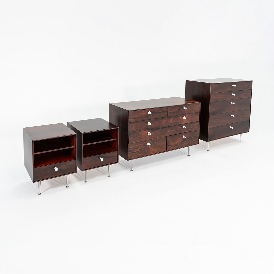 1950s George Nelson for Herman Miller Thin Edge Rosewood Five-Drawer Dresser