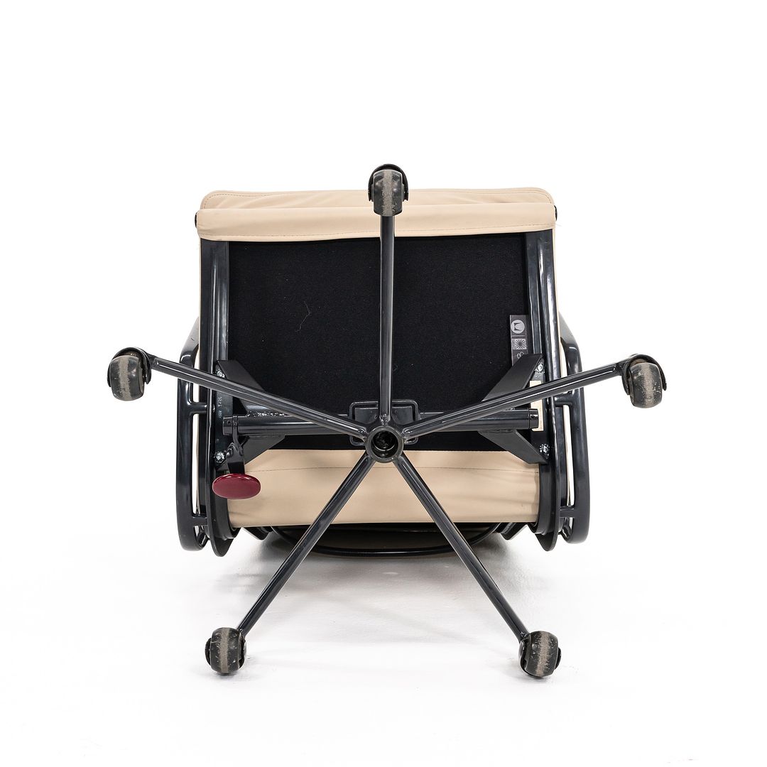 1990s Soft Pad Executive Chair, Model EA219 by Ray and Charles Eames for Herman Miller in Tan Leather with Dark Frame