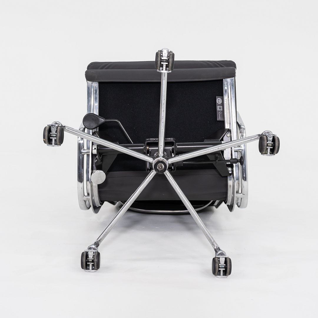 2010s Herman Miller Eames Soft Pad Executive Desk Chair Grey Vinyl Upholstery